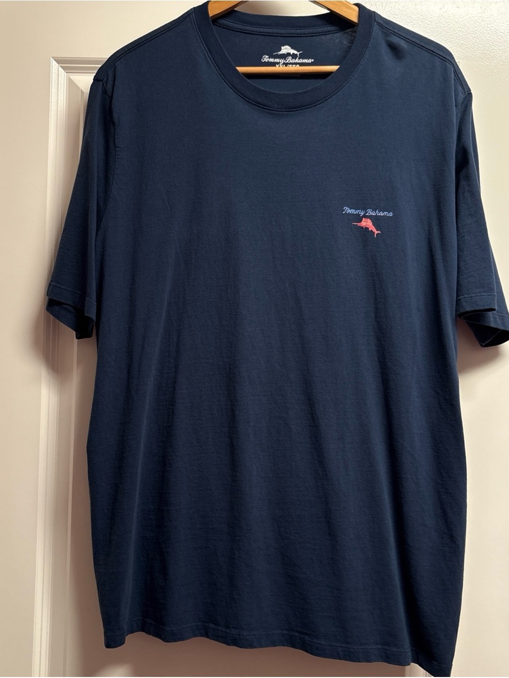 Tommy Bahama Navy Short-Sleeve Tee red white greens golf flag XXL